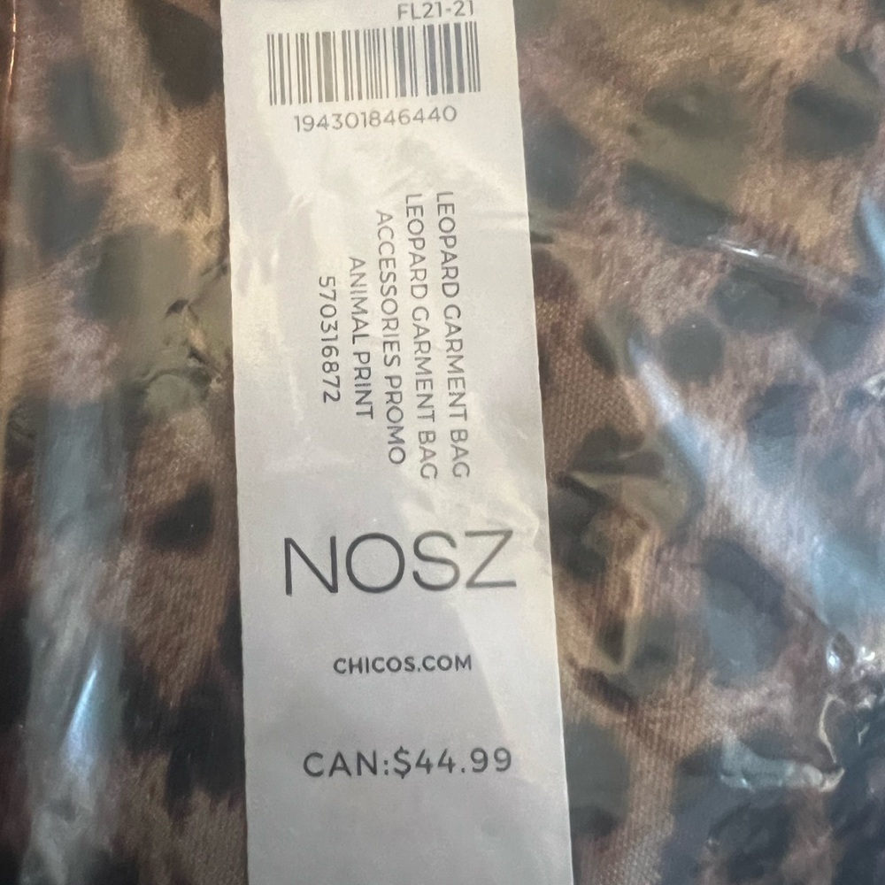 Leopard Print NWT garment bag - Picture 2 of 3